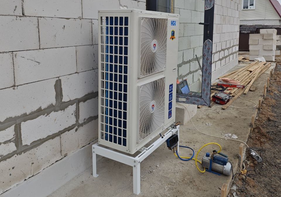 Монтаж теплового насоса 210м2 Витебск